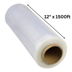 Stretch Wrap Film 12" x 1500 feet, 80 Gauge, 1-Pack, for Wrapping, Moving