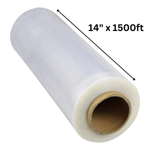 Stretch Wrap Film 14" x 1500 feet, 80 Gauge, 1-Pack, for Wrapping, Moving